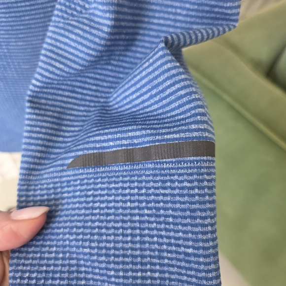 Lululemon Run: Swiftly Tech 1/2 Zip Pullover Tonka Stripe Heathered Blue Size 12 - Picture 8 of 11